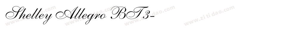 Shelley Allegro BT3字体转换